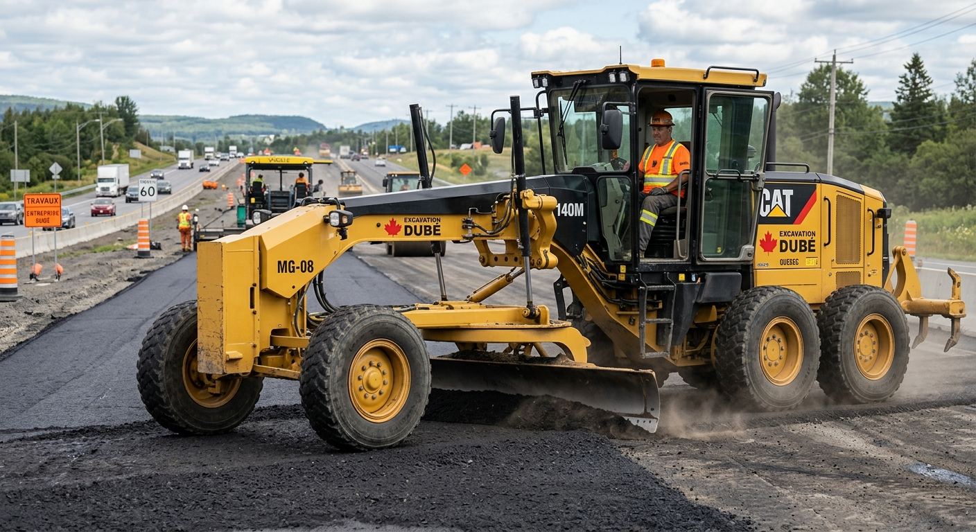 Équipe pavage commercial à Messines, Québec