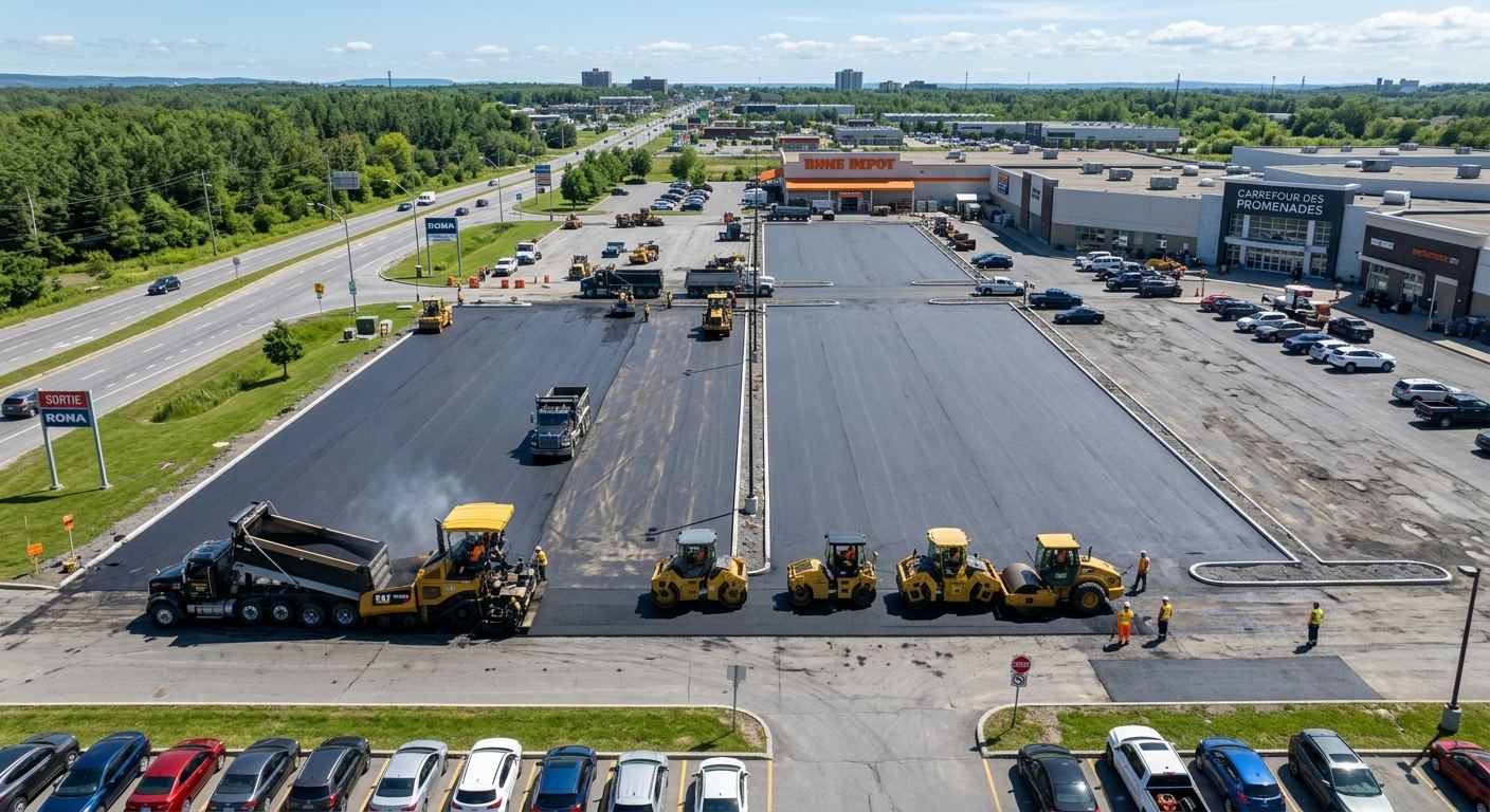 Équipe pavage commercial à Tring-Jonction, Québec