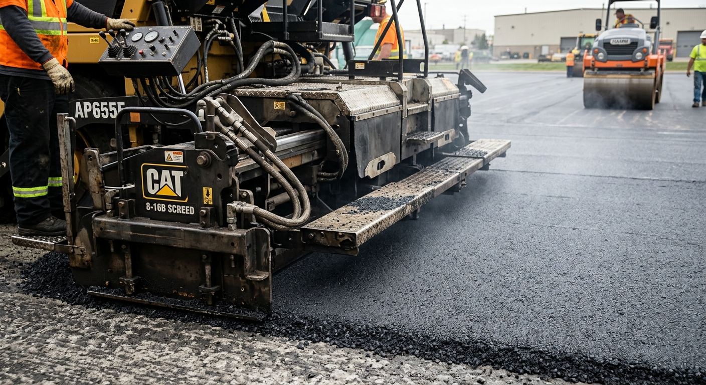 Équipe pavage commercial à Les Éboulements, Québec
