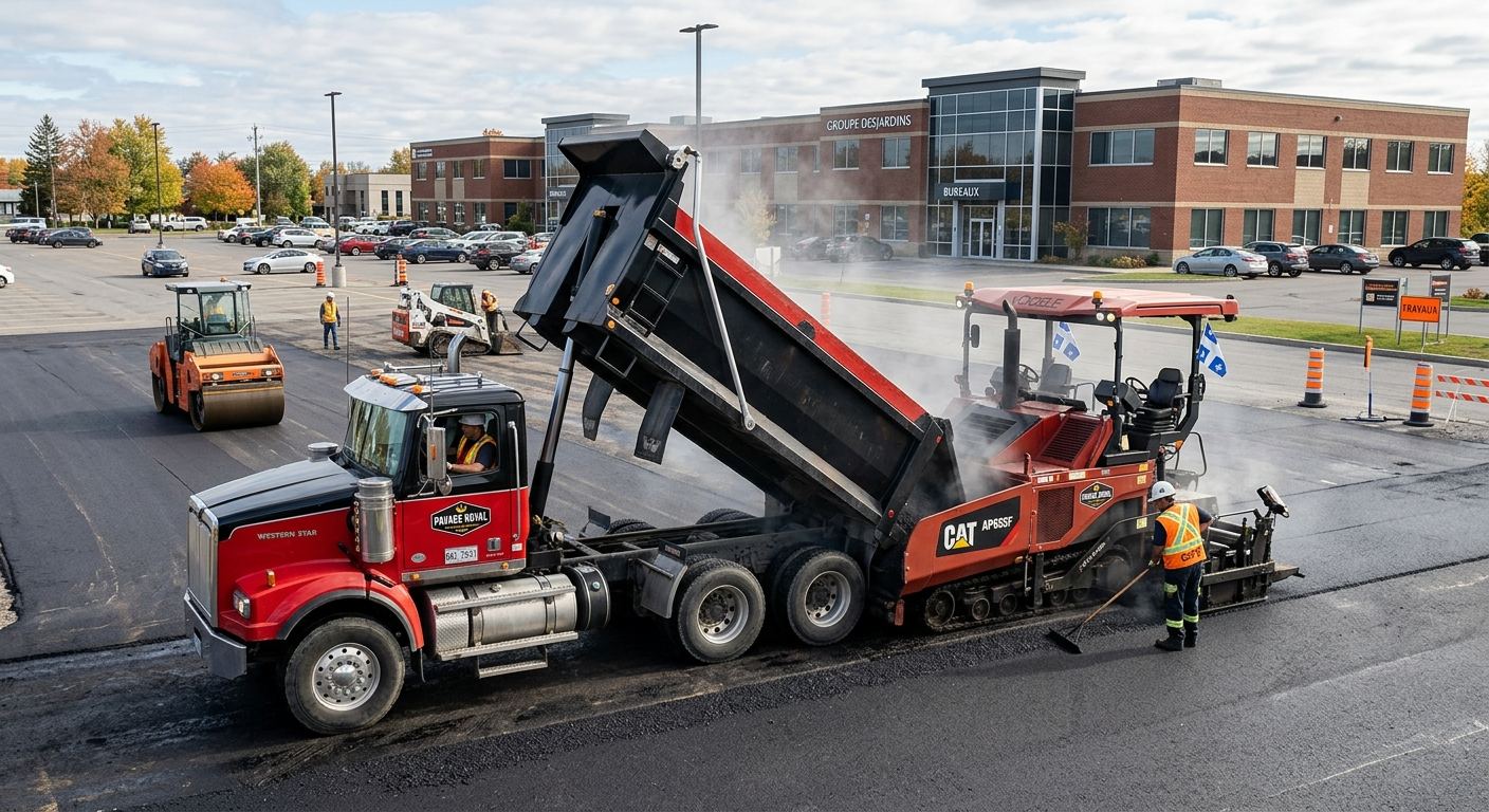 Entrepreneur pavage commercial à Magog